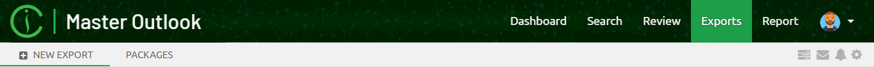 Export view navigation