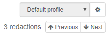 Redaction navigation