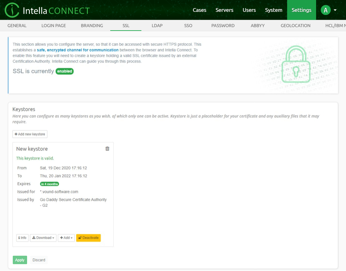 SSL settings