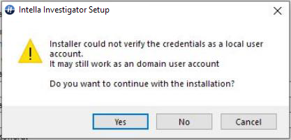 Cannot verify credentials during installation