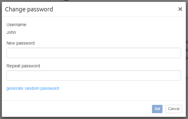 Change password