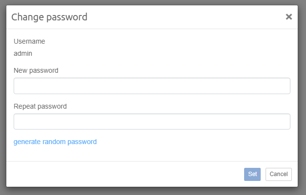change user password