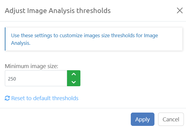 Image Analysis Preferences