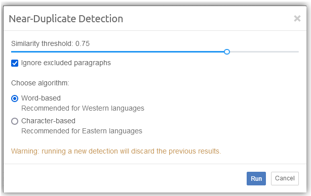 Near-duplicates Analysis