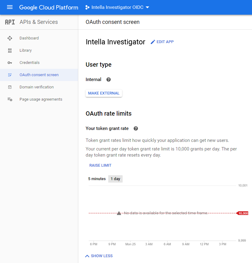 Configuring Google as SSO provider step 10