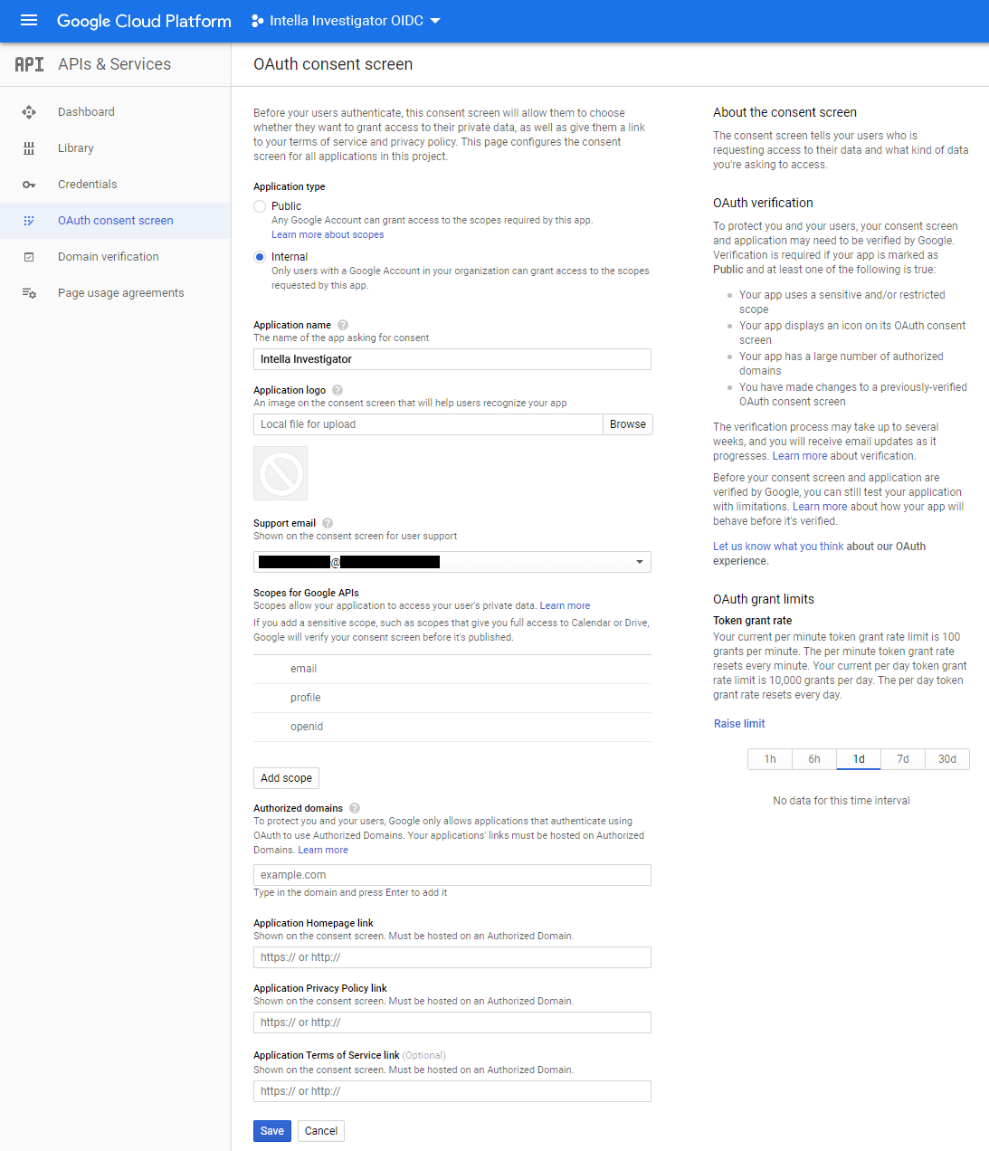 Configuring Google as SSO provider step 9
