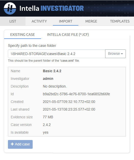 Adding case