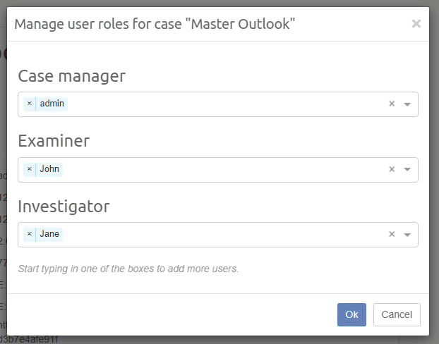 Roles assignment