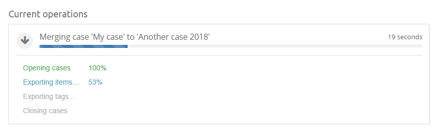 Case Merging Progress