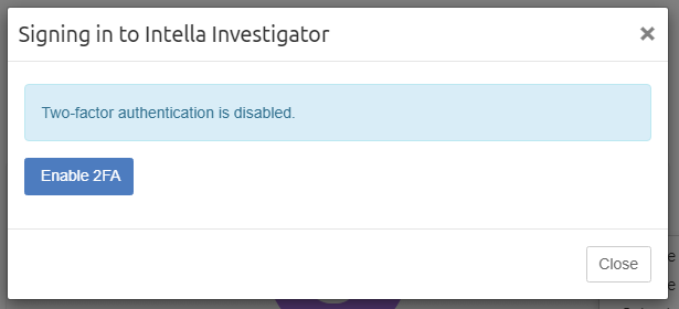 Enabling 2FA