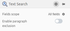 Text search options