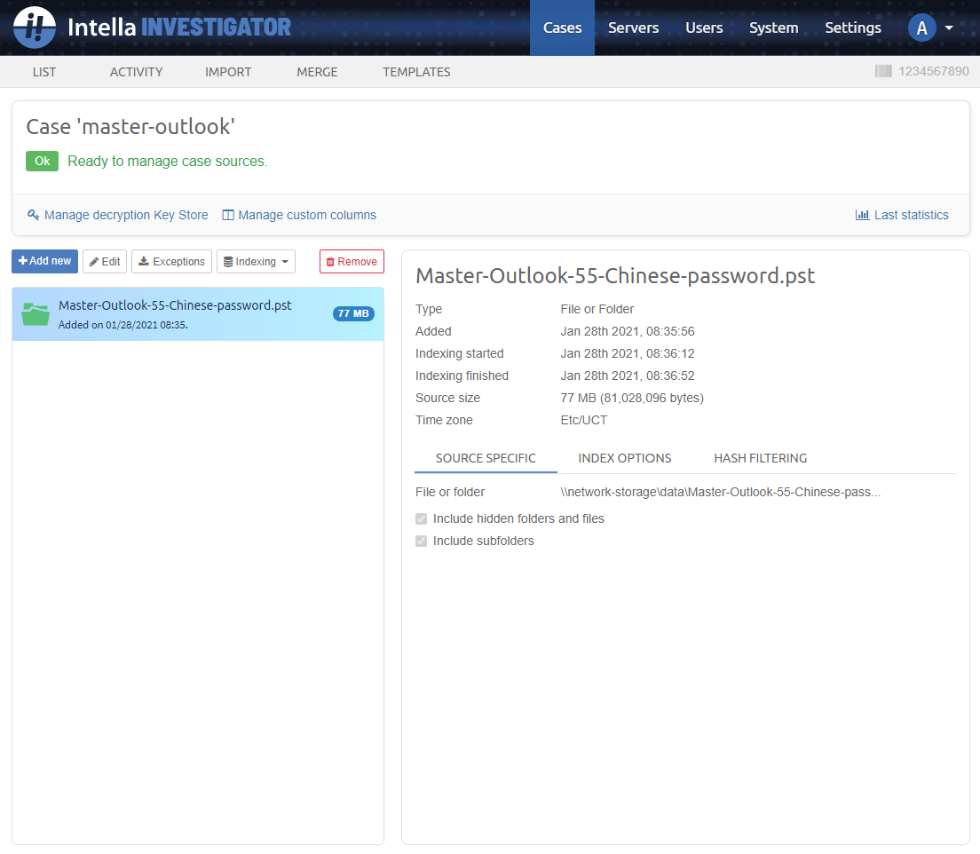 Manage Sources