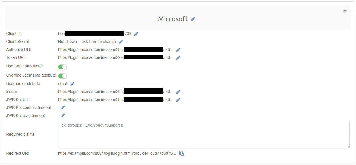 Configuring Microsoft Azure as SSO provider step 10