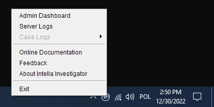 System tray icon