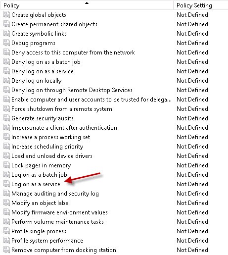 Log on as a service