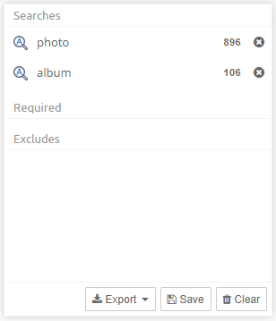 Saved searches