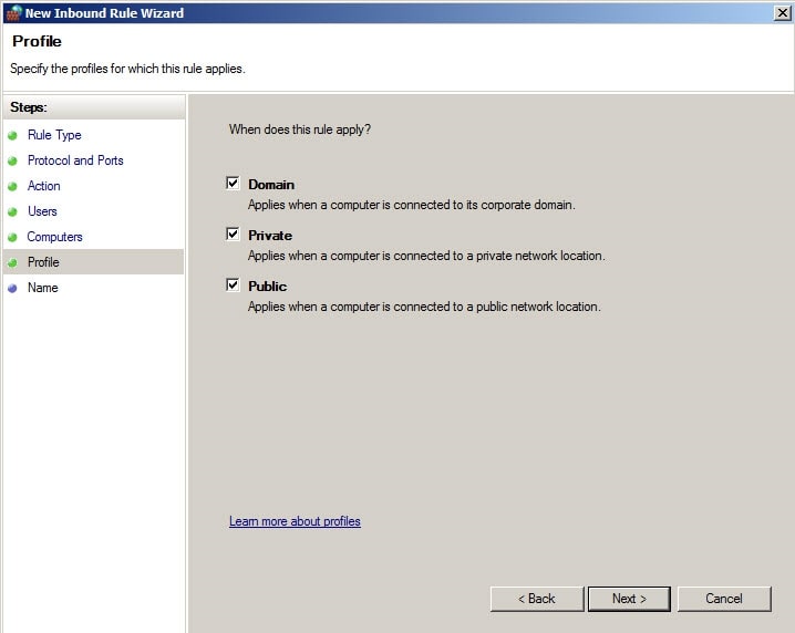 Select profile