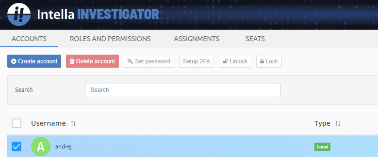Select user